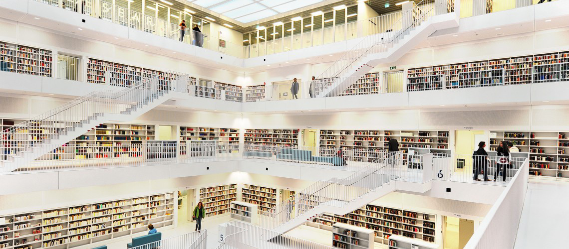 Bibliothek_Stuttgart_005 (adapted) (Image by Rob124 [CC BY 2.0] via Flickr)