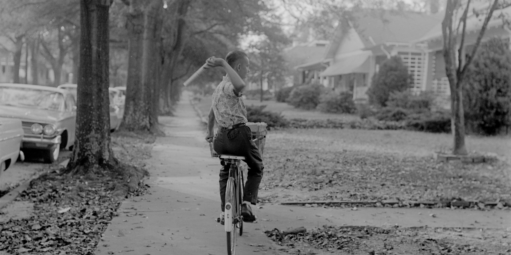 Paperboy in 1963 (image (adapted) by Joyner Library at East Carolina University)