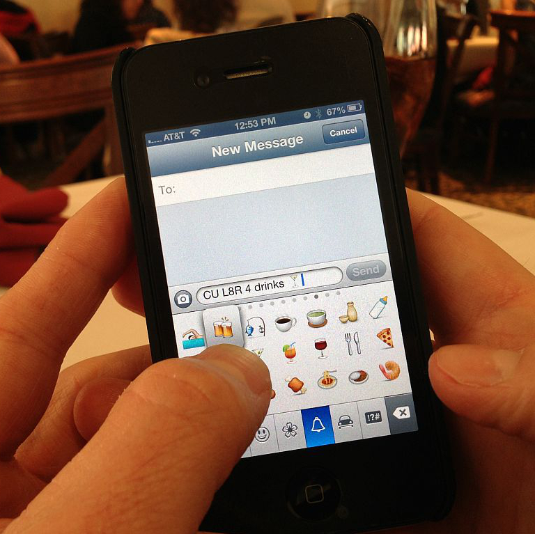 Texting Emoji (adapted) (Image by Intel Free Press [CC BY-SA 2.0] via Flickr)