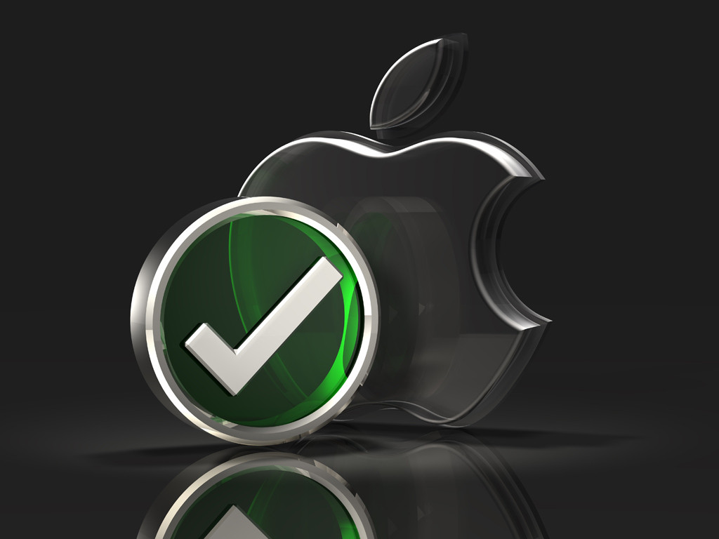 Apple Logo and Checkmark Symbol (adapted) (Image by C_osett [CC0 Public Domain] via Flickr)