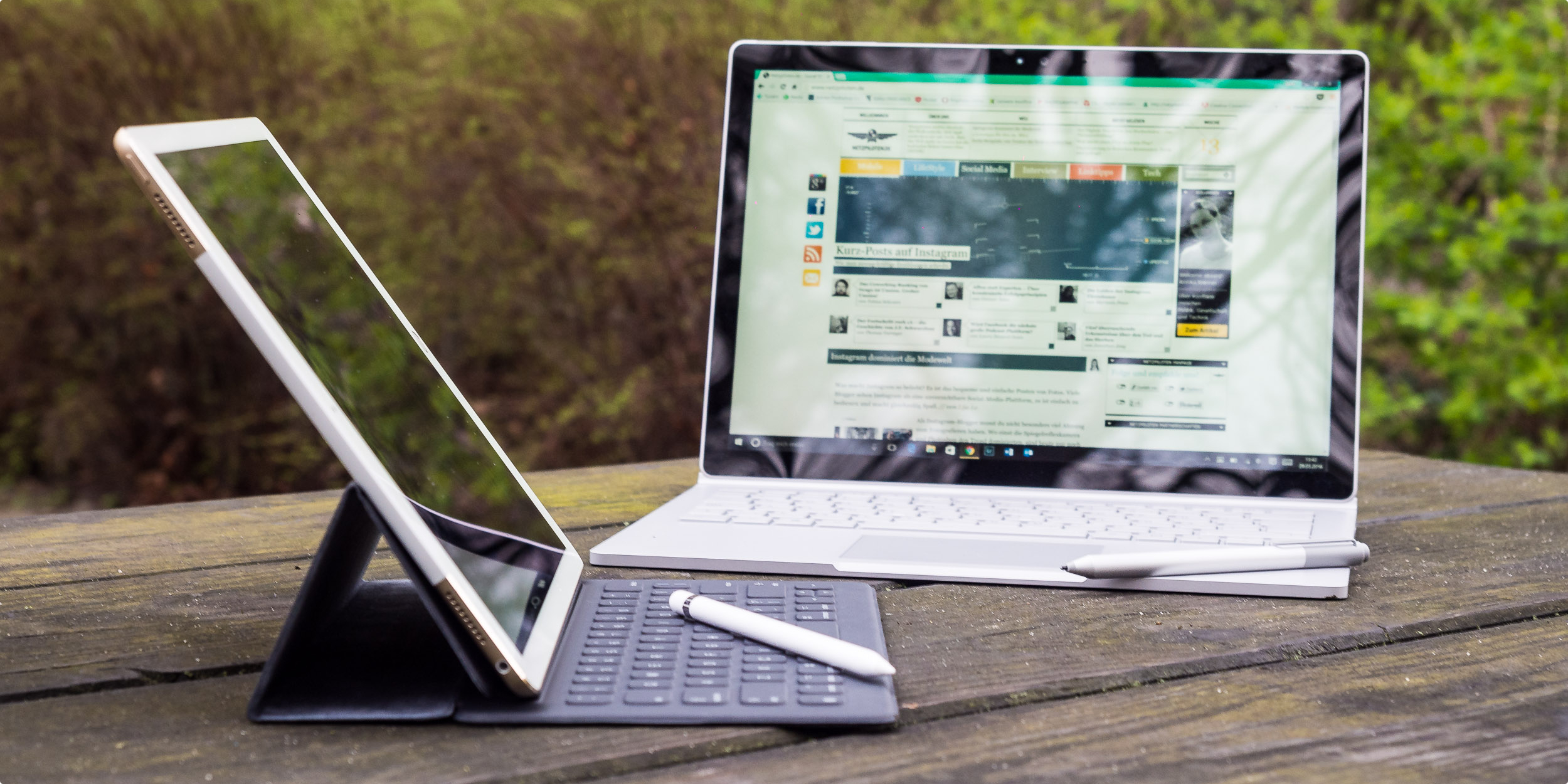 NetzPilotenTestiPadProSurfaceBook (Image by Berti Kolbow-Lehradt)