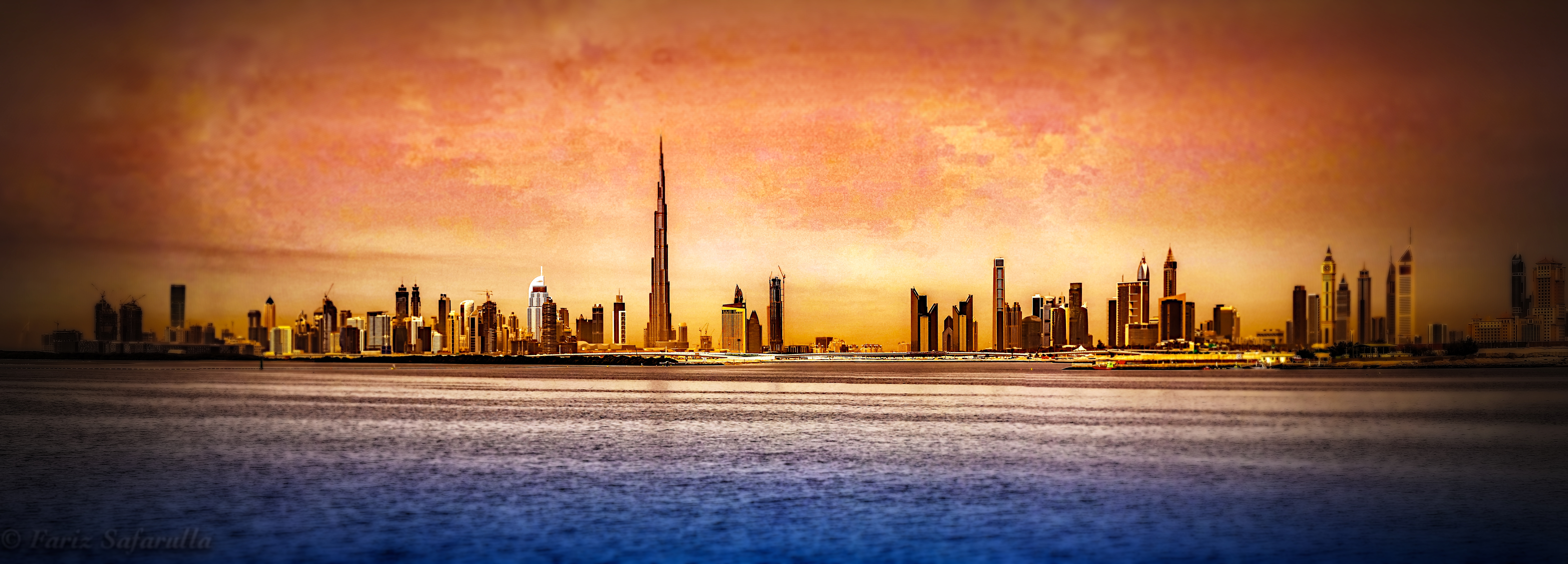 Dubai Skyline (adapted) (Image by Fariz Safarulla [CC BY-SA 20] via flickr)