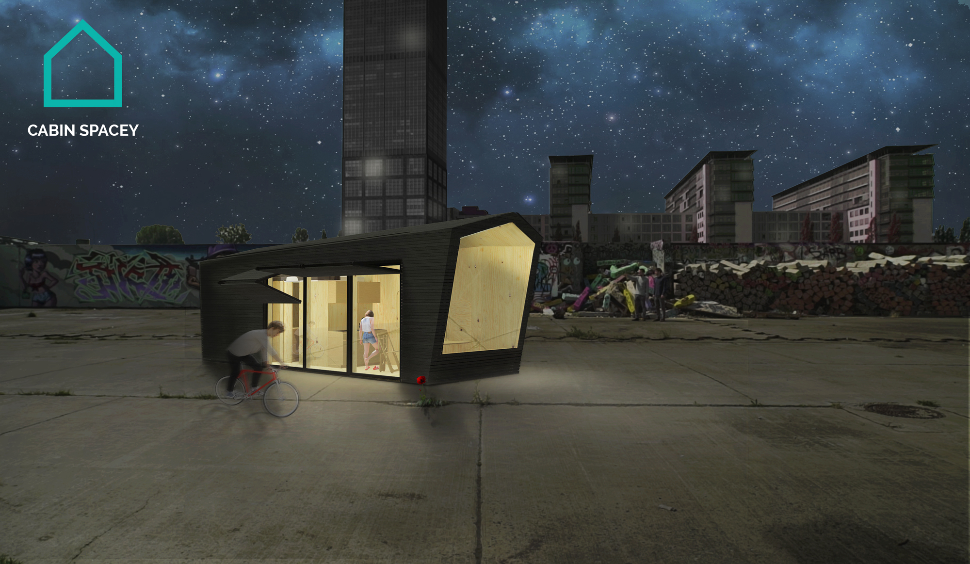 CABIN-SPACEY nachts