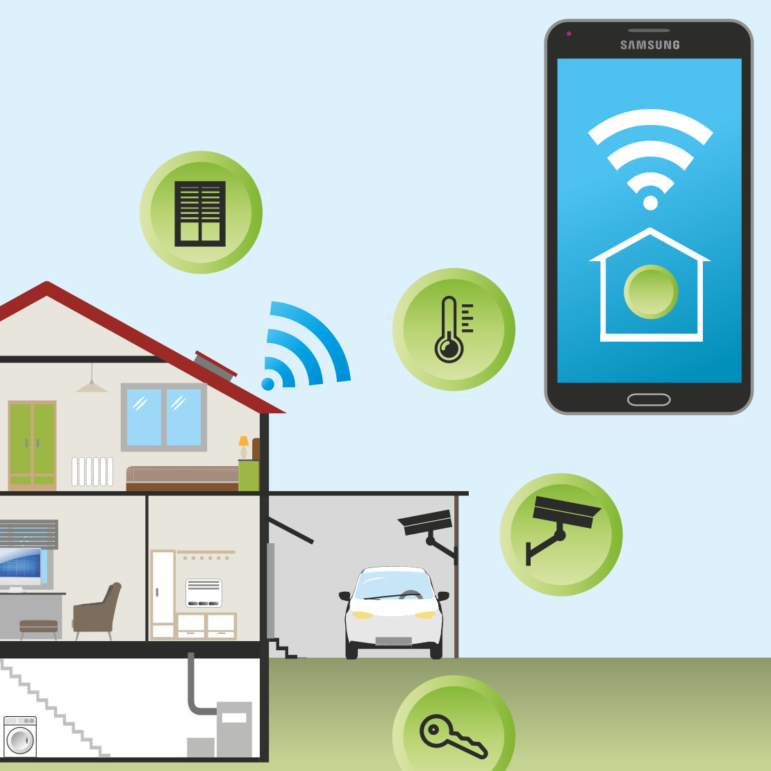 Smart Home (adapted) (Image by Pixaline [CC0 Public Domain] via pixabay