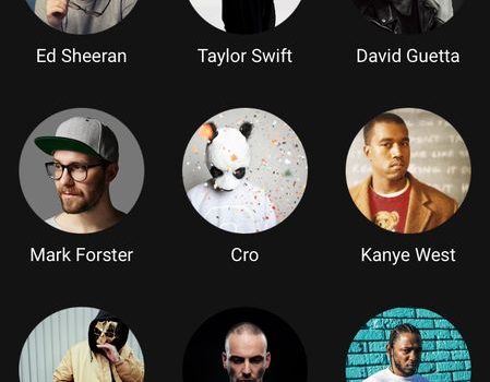 YouTube Music Auswahl