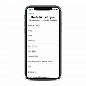 Apple Pay einrichten - Schritt 2