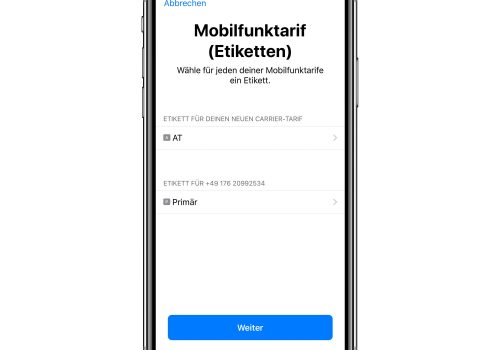 Dual-SIM auf dem iPhone einrichten