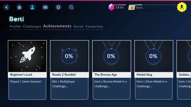Antstream Achievements