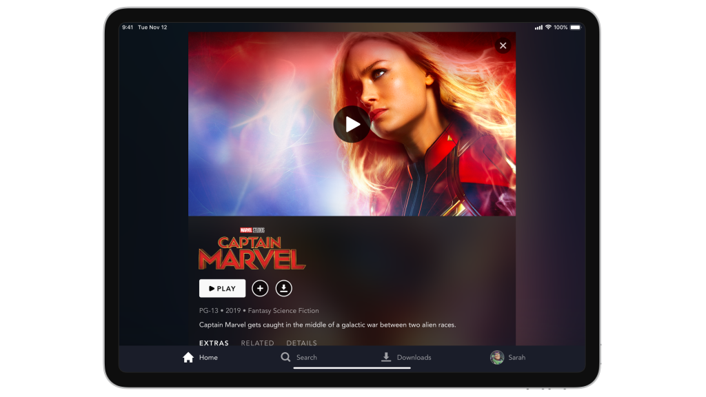 Disney Plus auf dem Tablet
