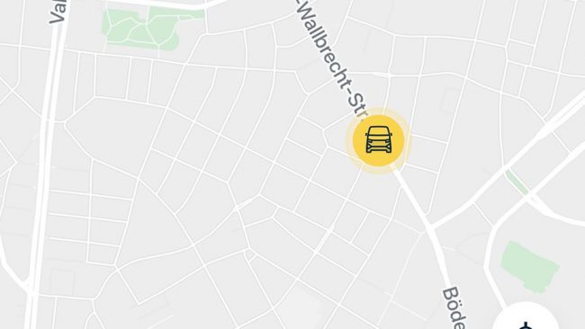 App von Moia im Test während der Fahrt