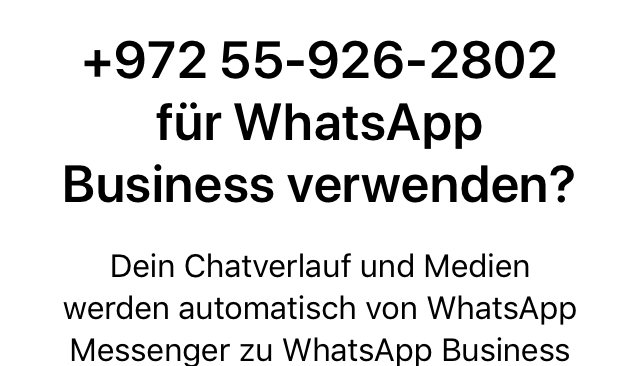 WhatsApp Business Daten übernehmen