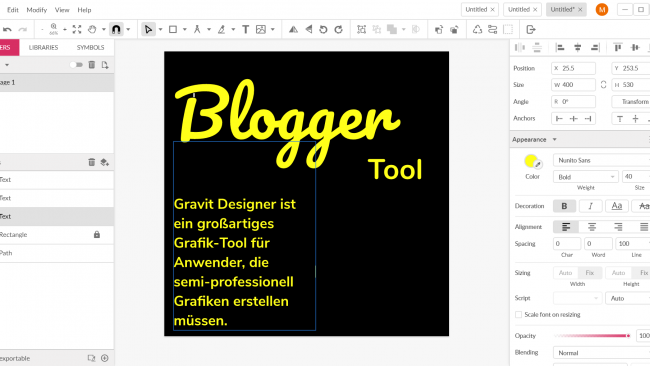 Mit Gravit Designer lassen sich leicht ansehnliche Resultate erzeugen. Selbst als Laie. / Screenshot Gravit Designer Image by Moritz Stoll