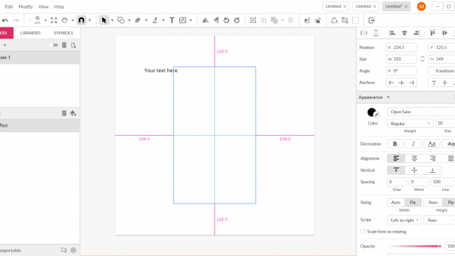 In Gravit Designer unterstützen smarte Hilfslinien und Clippings. / Screenshot Gravit Designer by Moritz Stoll