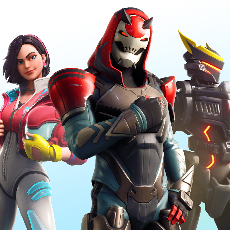Fortnite World Cup Teaserimage - drei Charaktere nebeneinander / Image by IGDB / Epic Games