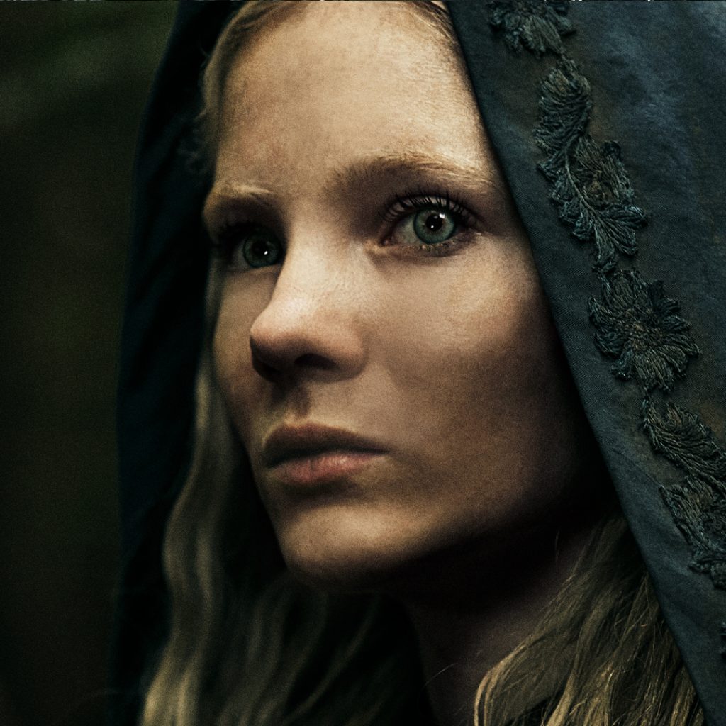 Nahaufnahme von Freya Allan als Ciri