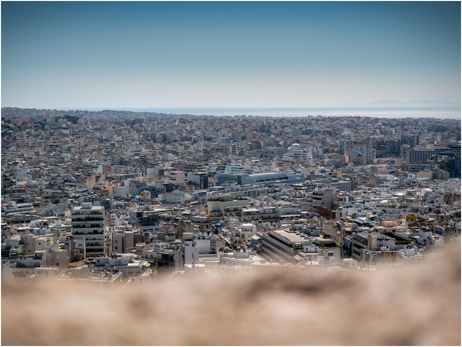 Blick von der Akropolis auf die Stadt