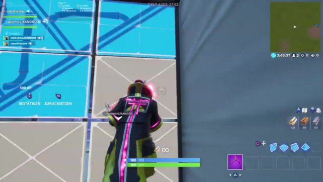 Bild aus Fortnite / Screenshot aus Fortnite by Moritz StollZeigt das Editieren von Wänden