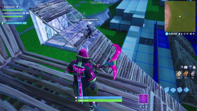 Bild aus Fortnite. Triple Ramp Push wird demonstriert / Screenshot aus Fortnite by Moritz Stoll
