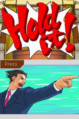Phoenix Wright, der Ace Attorney. Angreifen für mehr Informationen