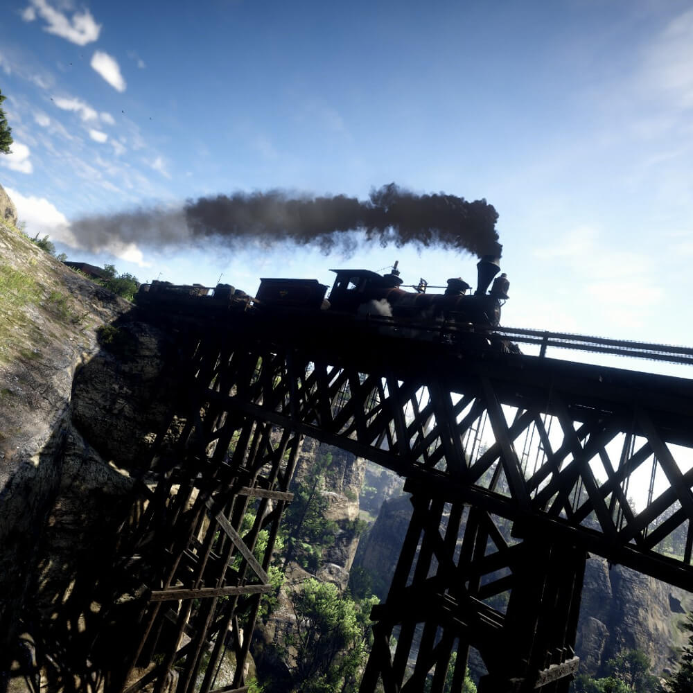 In Zug im Red Dead Redemption 2 Fotomodus