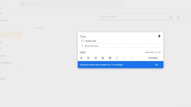 Google Notizen To Do