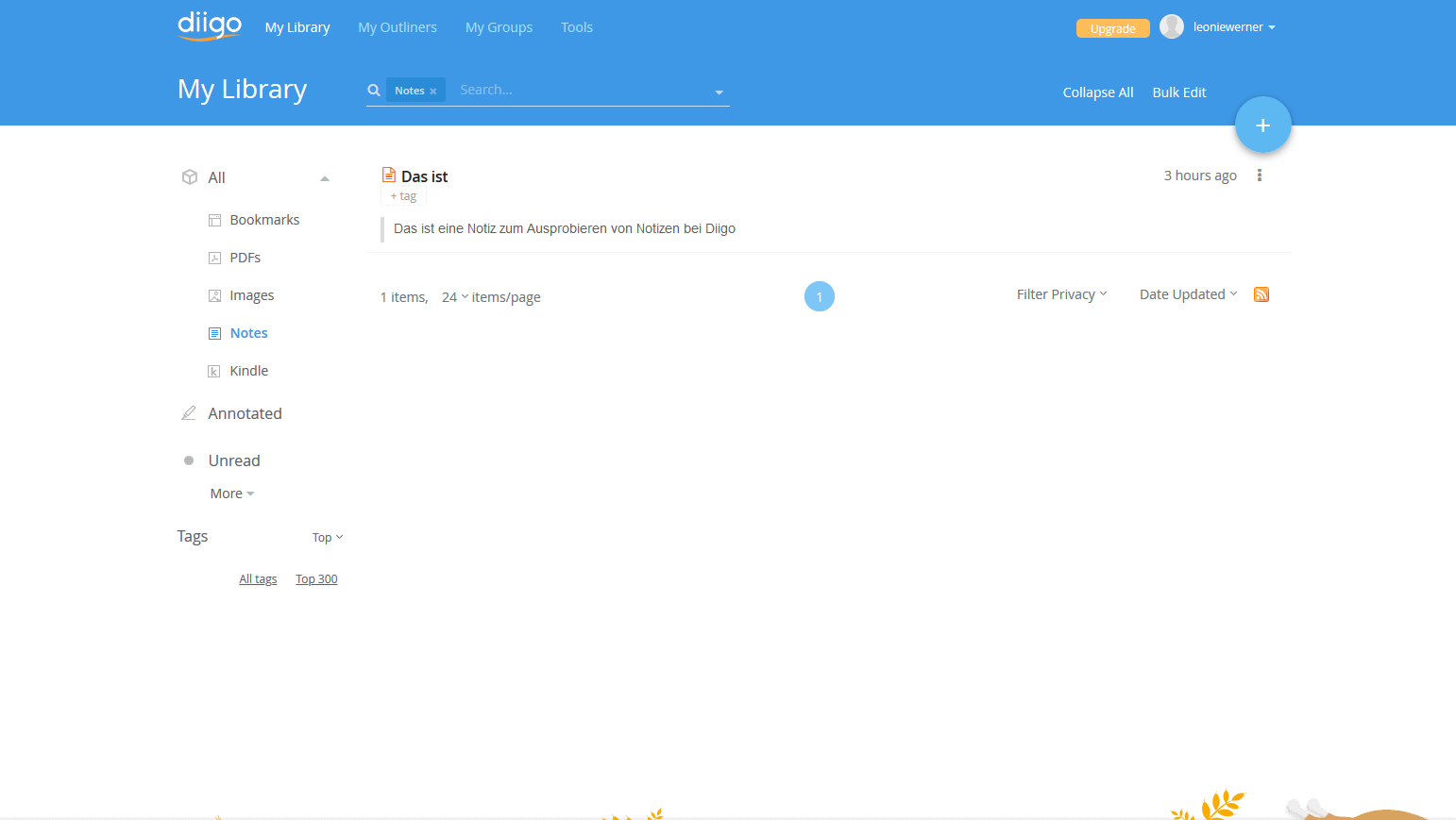 Notiz-App Diigo