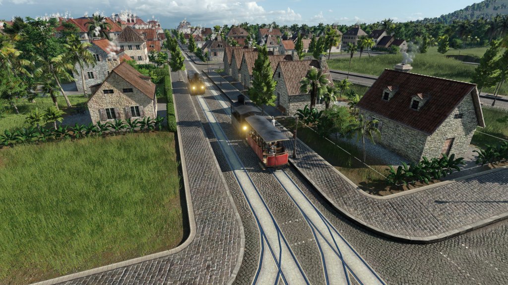 Erste Dampf-Straßenbahn