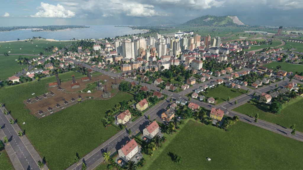Spätere Stadt in Transport Fever 2