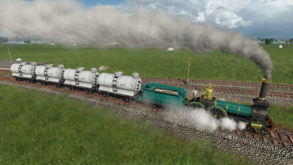 Ein erster Zug in Transport Fever 2