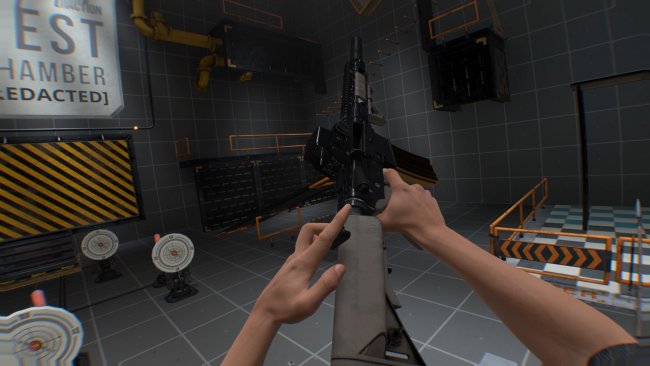 Screenshot aus Boneworks - Umgang mit einem Gewehr / Image by Stress Level Zero via IGDB.com