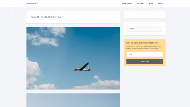 Die Suchergebnisse von Barnimages - Seite für kostenlose Stockfotos - Screenshot von Moritz Stoll