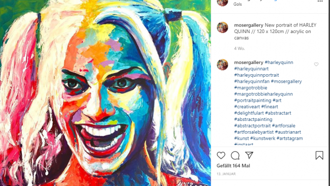 Harley Quinn/Albert Einstein by David Moser via Instagram