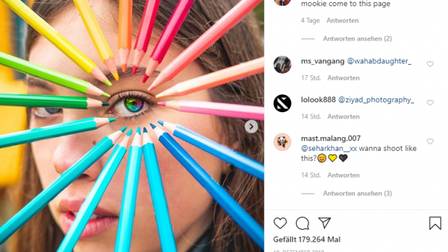 Foto von Auge und Bearbeitung by Jordi Koalitic via Instagram