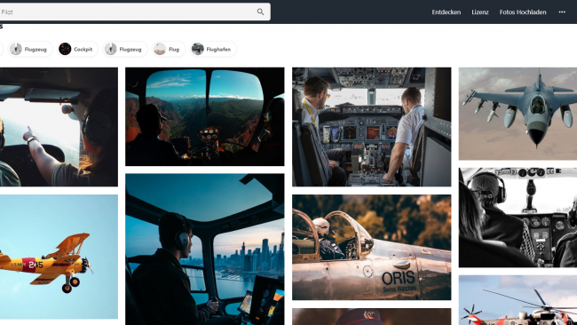 Die Resultate auf Pexels - Seite für kostenlose Stockbilder - Screenshot von Moritz Stoll