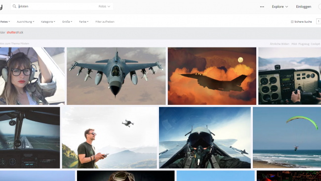 Anzeige der Suchergebnisse von Pixabay - Seite für kostenlose Stockfotos - Screenshot von Moritz Stoll