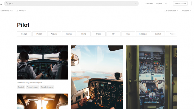 Suchergebnisse auf Unsplash - Seite für kostenlose Stockbilder - Screenshot von Moritz Stoll