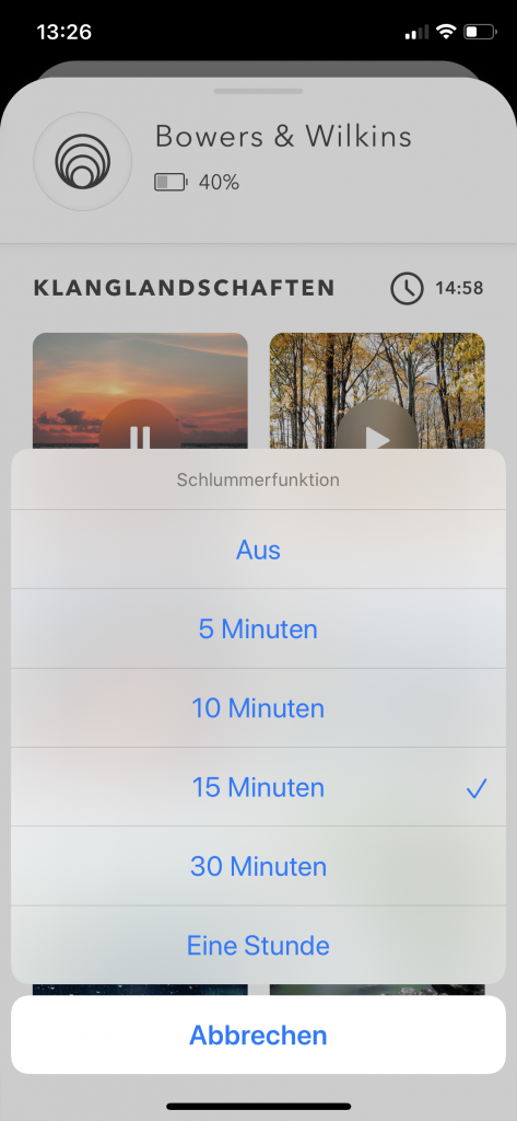Bowers & Wilkins Headphones App Klanglandschaften