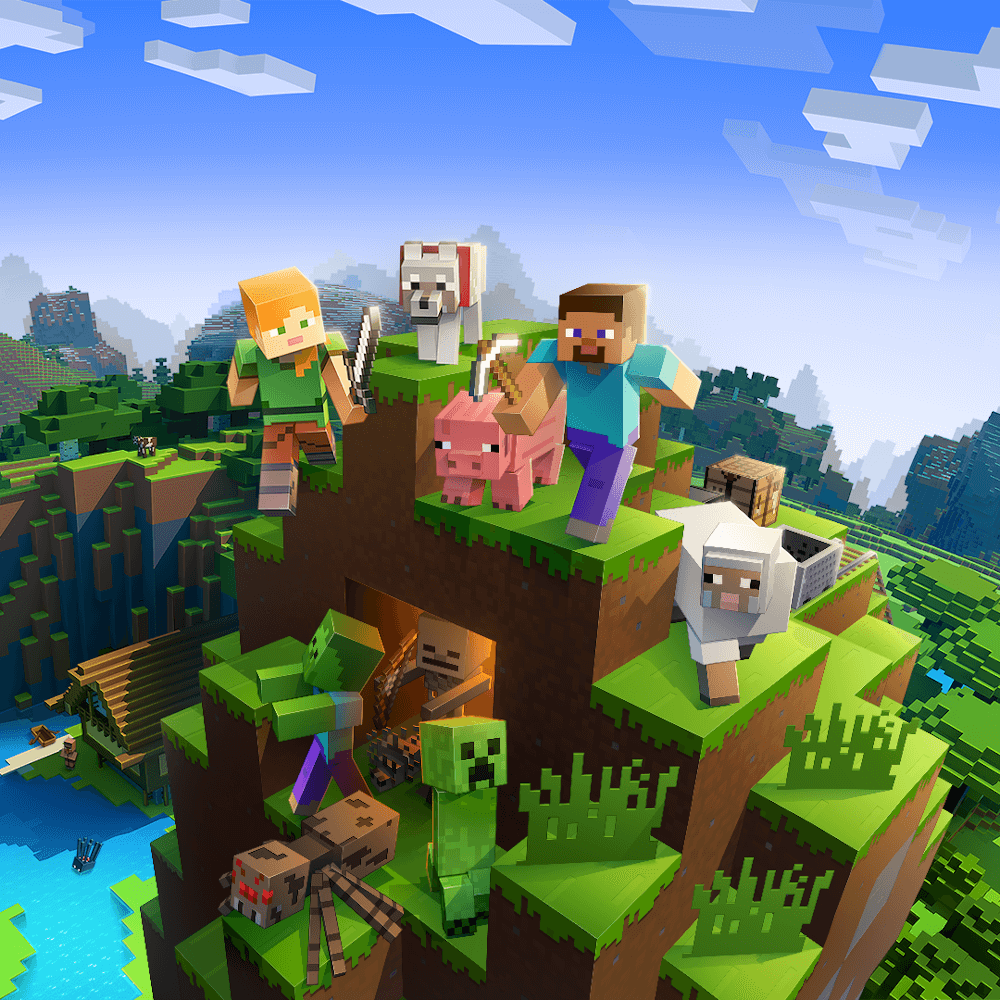 Minecraft gemeinsam Spielen Titelbild / Bild von Mojang / Microsoft via IGDB.com