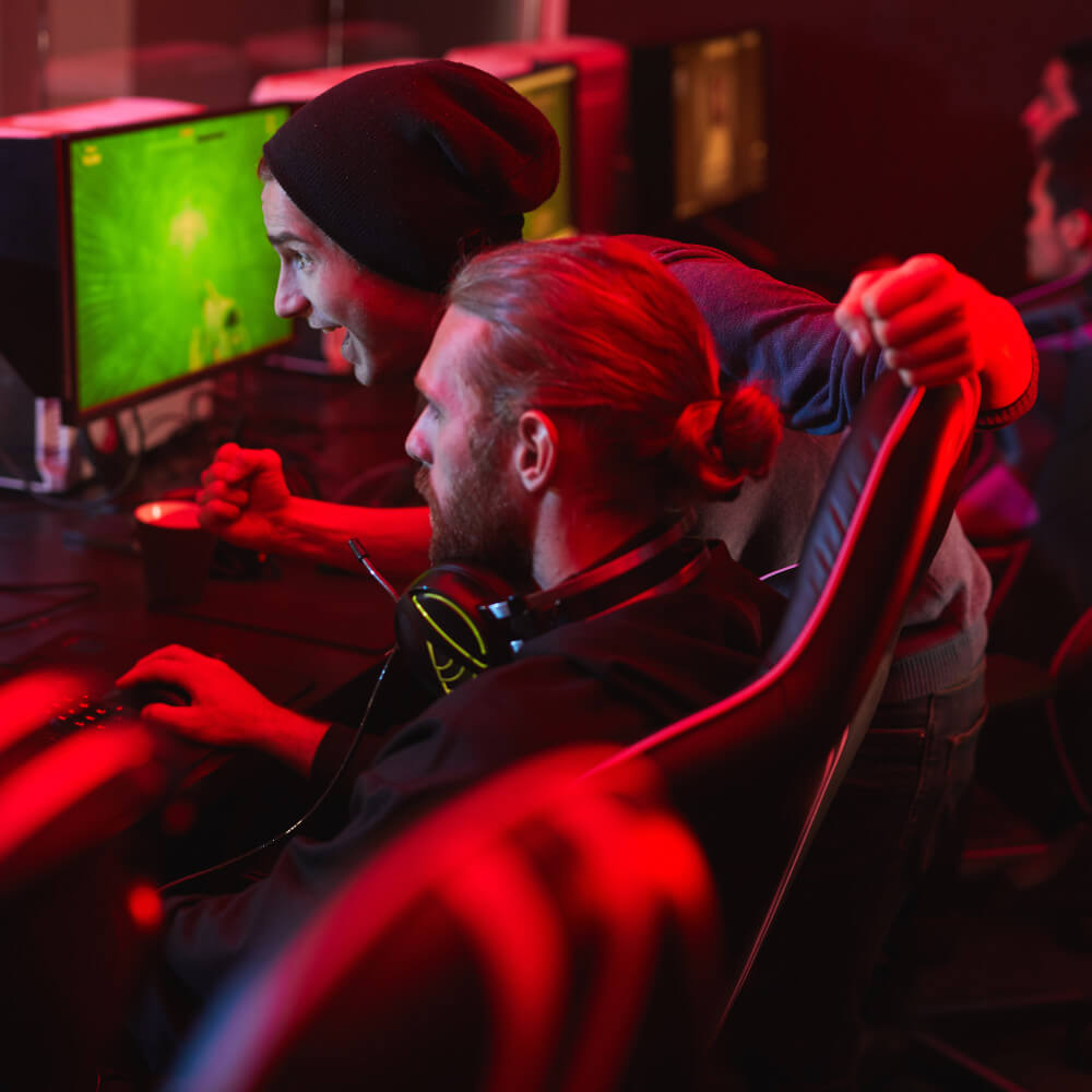 Gemeinsames Spielen auf einer Gaming Messe