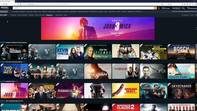 Amazon Prime Video auf dem PC.