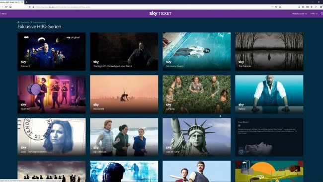 Sky Ticket auf dem PC für den Streaming-Dienst Vergleich.