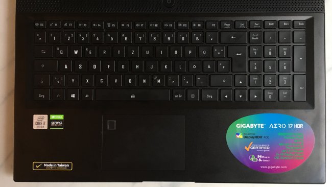 Tastatur des Aero 17 HDR im Test