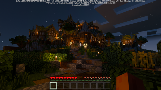 Minecraft mit Raytracing im Aero 7 HDR Test