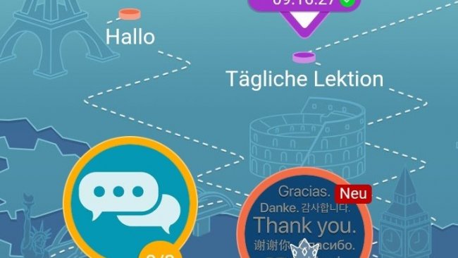 Screenshot Mondly Karte Sprache lernen