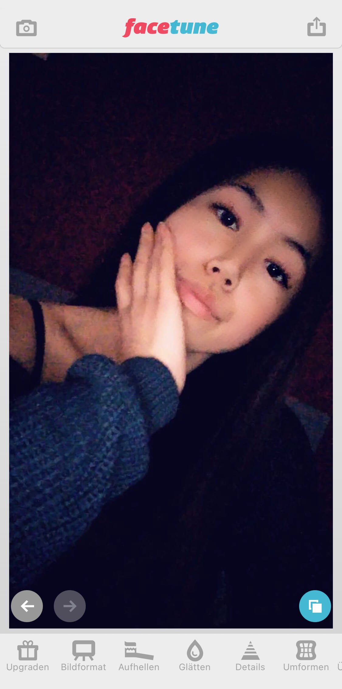 Screenshot aus Facetune