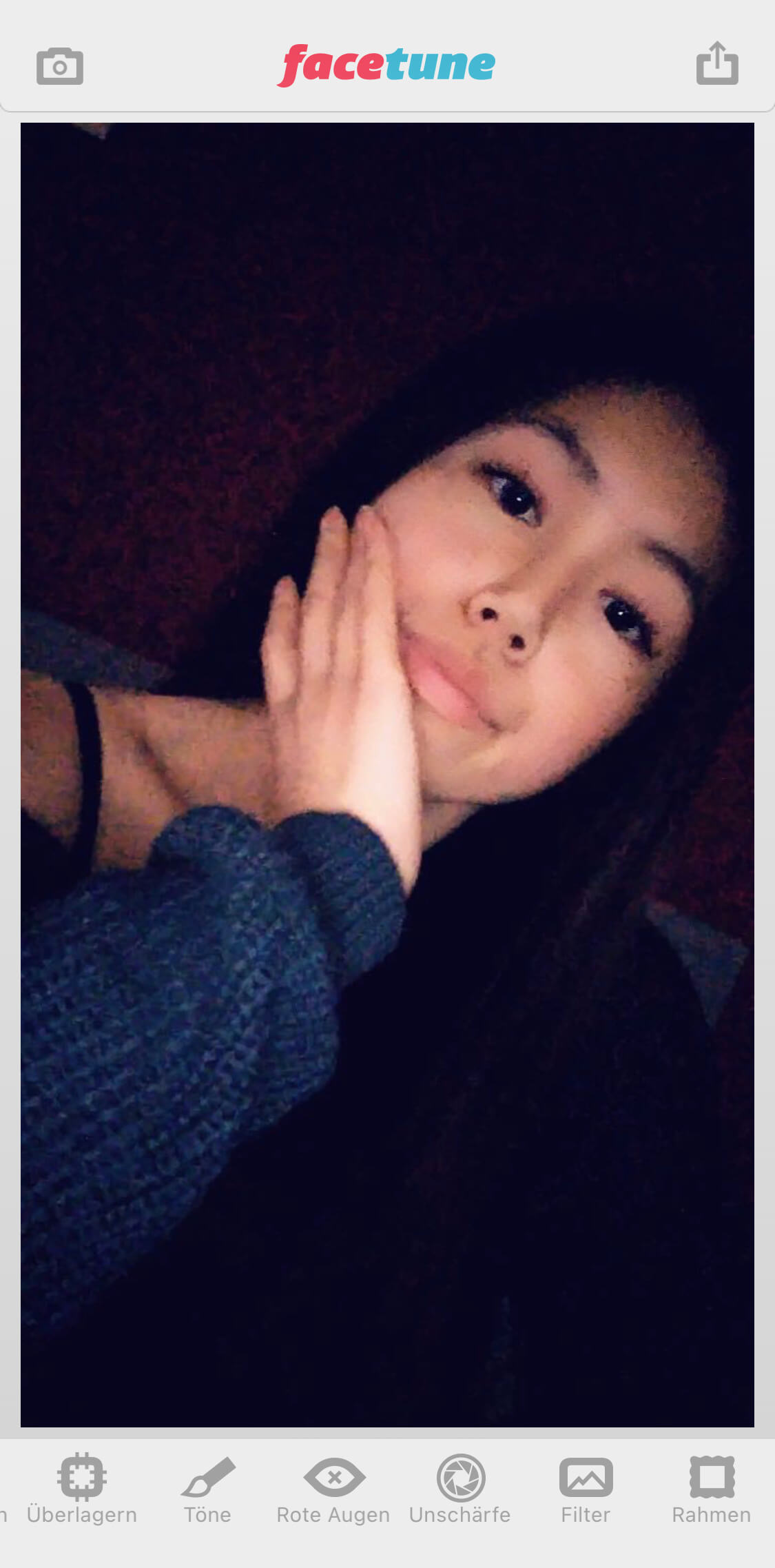 Screenshot aus Facetune