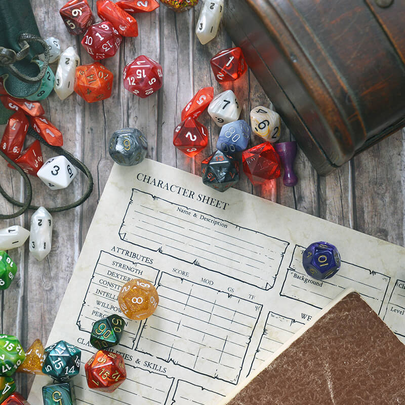 Das Bild zeigt einen Pen and Paper Runde die noch nicht online spielt