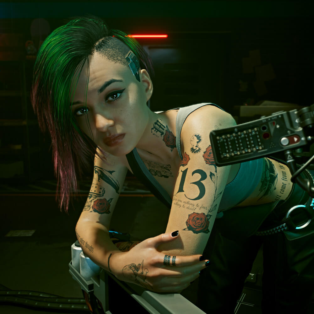 Judy aus dem Spiel Cyberpunk 2077