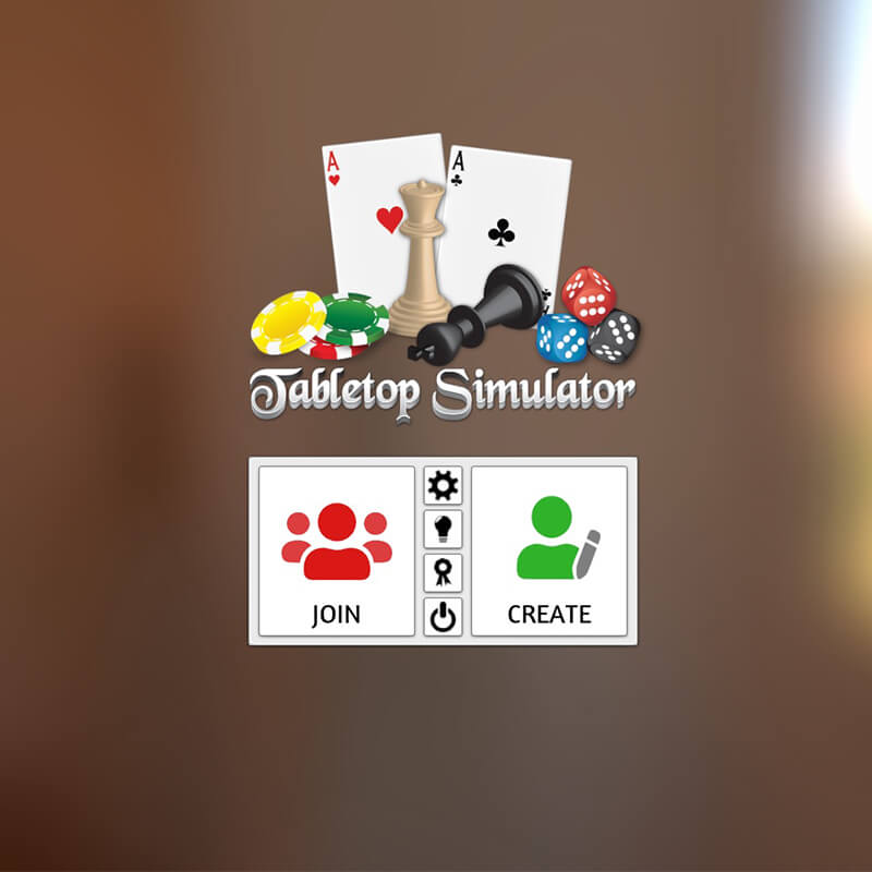 Das Bild zeigt den Tabletop Simulator Startbildschirm von dem man aus viele der besten Mods öffnen kann