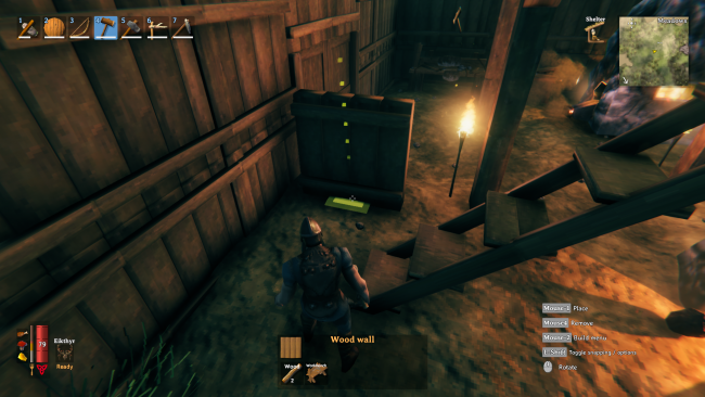 Valheim im Test - Screenshot des Baumodus in Valheim